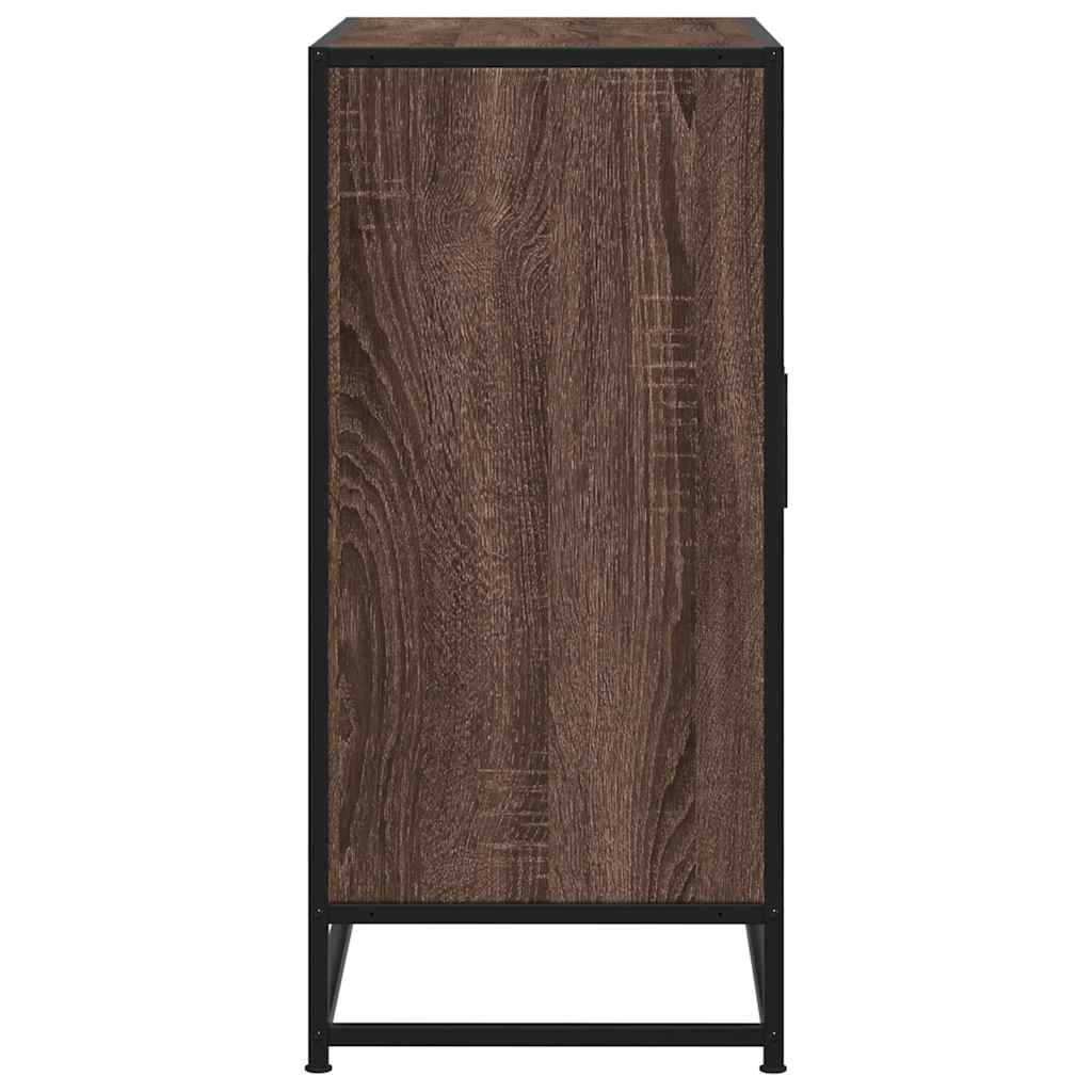 Sideboard καφέ δρυς 68x35x76 cm Κατασκευασμένο ξύλο και μέταλλο