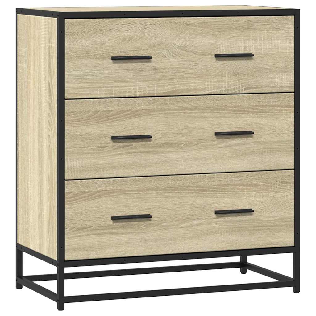 Sideboard Sonoma Oak 68x35x76cm Κατασκευασμένο ξύλο και μέταλλο