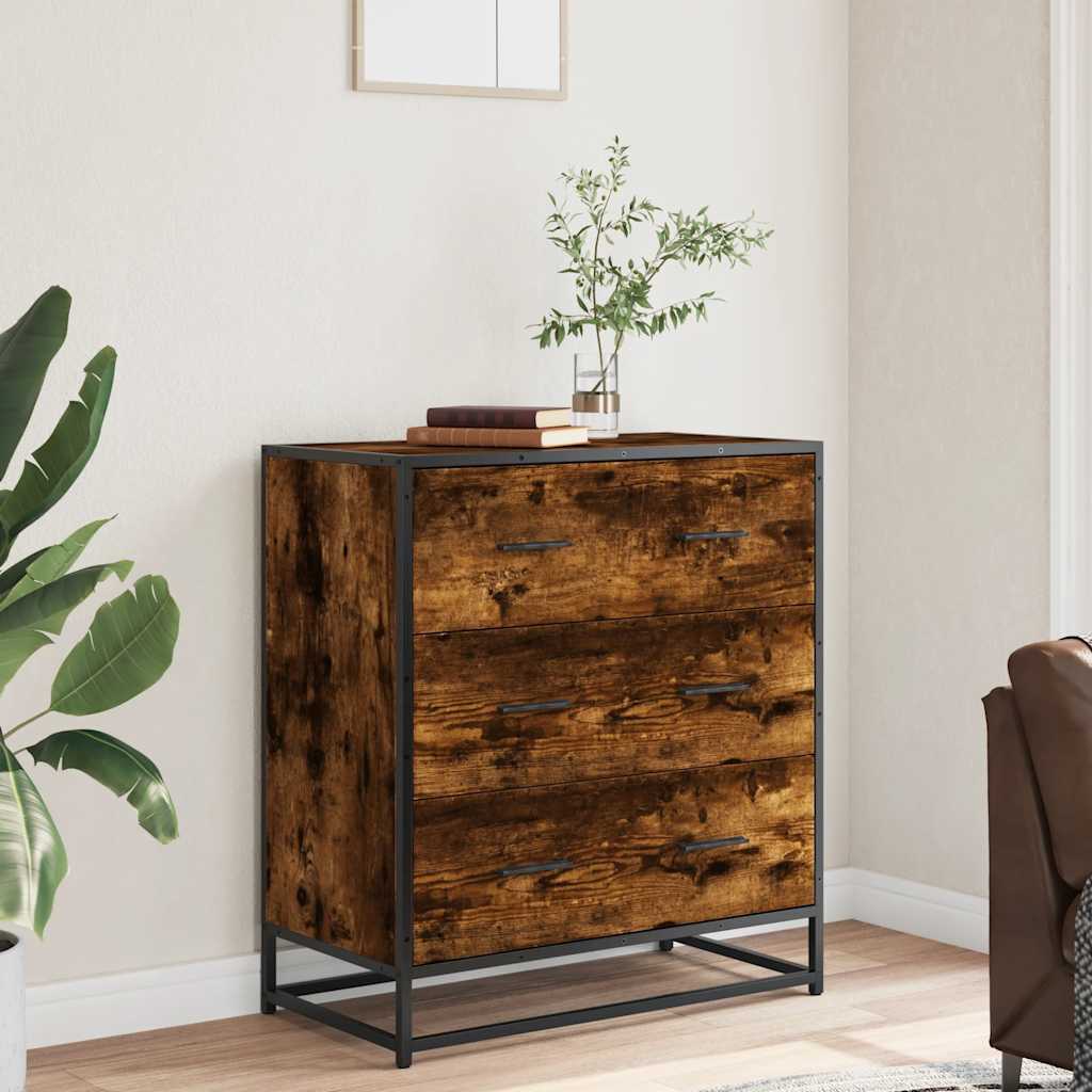 Sideboard Καπνιστή βελανιδιά Κατασκευασμένο ξύλο και μέταλλο - Pakobazaar