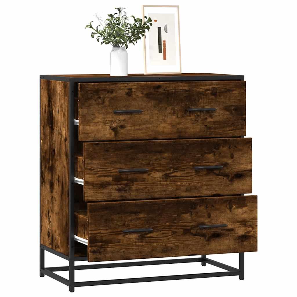 Sideboard Καπνιστή βελανιδιά Κατασκευασμένο ξύλο και μέταλλο - Pakobazaar