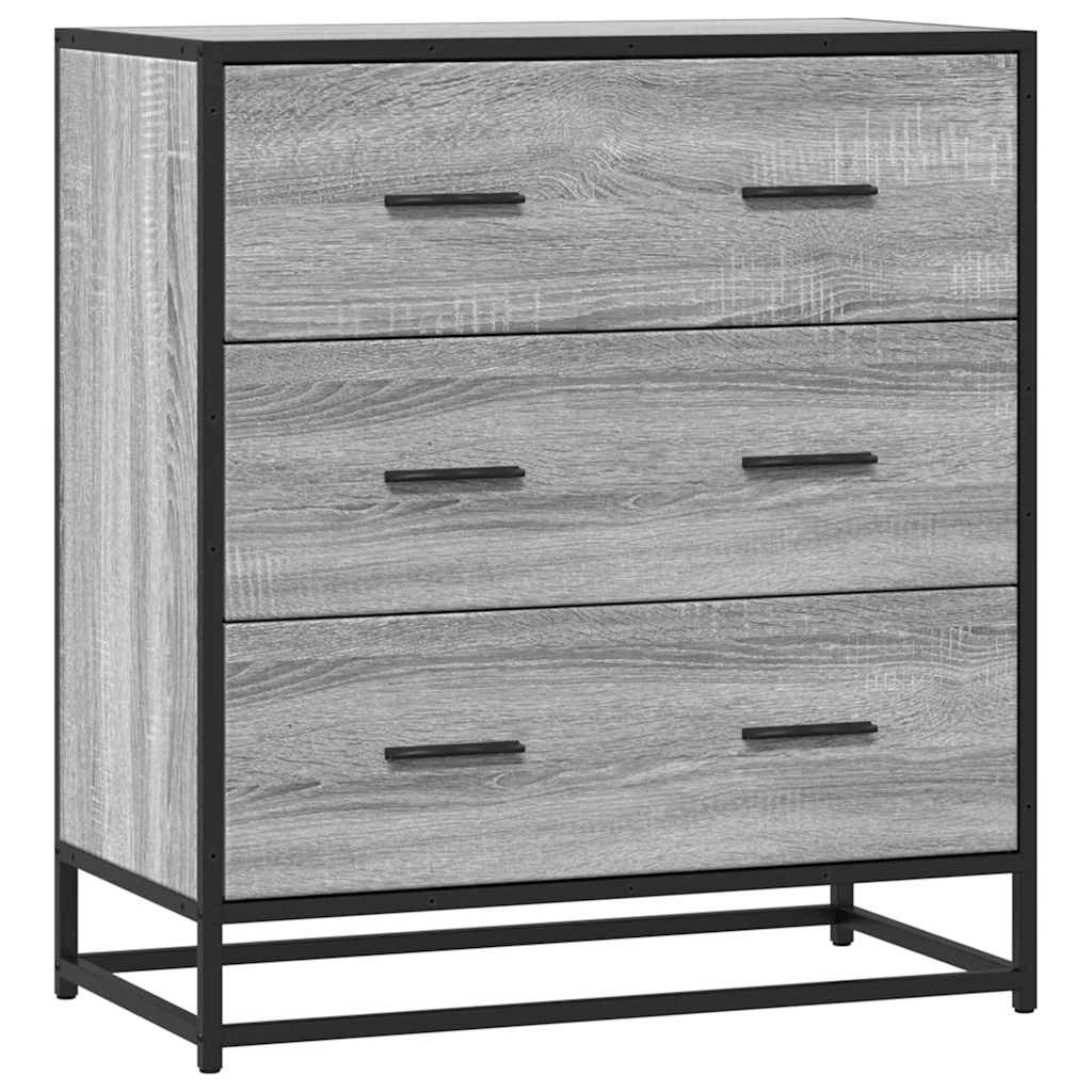 Sideboard Grey Sonoma Κατασκευασμένο ξύλο και μέταλλο