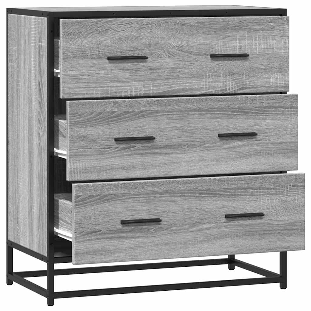 Sideboard Grey Sonoma Κατασκευασμένο ξύλο και μέταλλο