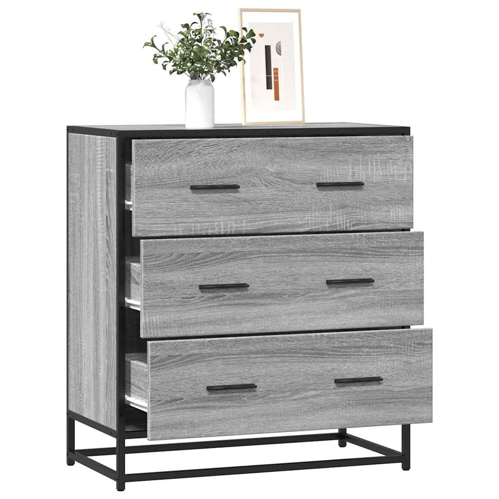 Sideboard Grey Sonoma Κατασκευασμένο ξύλο και μέταλλο