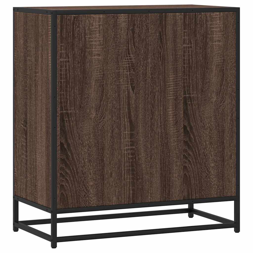 Sideboard καφέ δρυς 68x35x76 cm Κατασκευασμένο ξύλο και μέταλλο - Pakobazaar