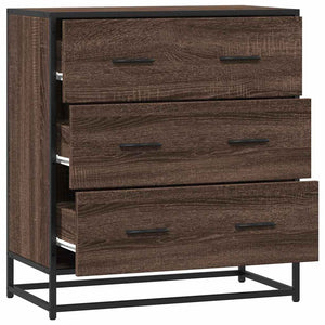 Sideboard καφέ δρυς 68x35x76 cm Κατασκευασμένο ξύλο και μέταλλο - Pakobazaar