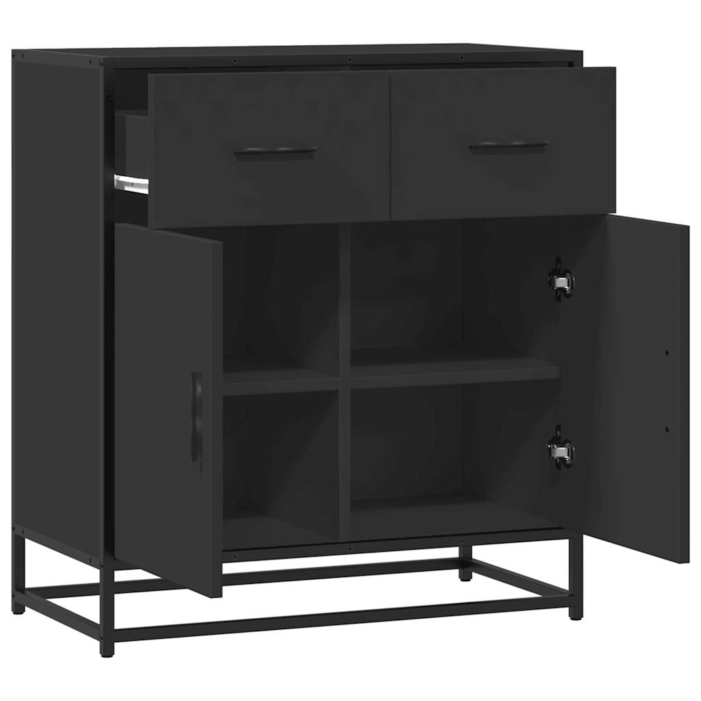 Συρταριέρα Μαύρο 68x35x76 cm Κατασκευασμένο ξύλο