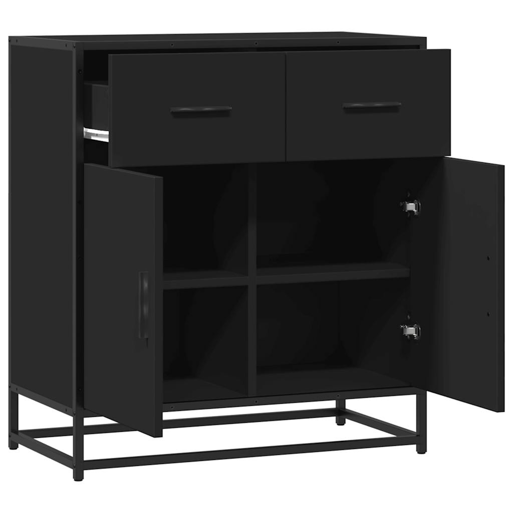 Συρταριέρα Μαύρο 68x35x76 cm Κατασκευασμένο ξύλο