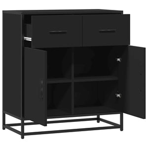 Συρταριέρα Μαύρο 68x35x76 cm Κατασκευασμένο ξύλο
