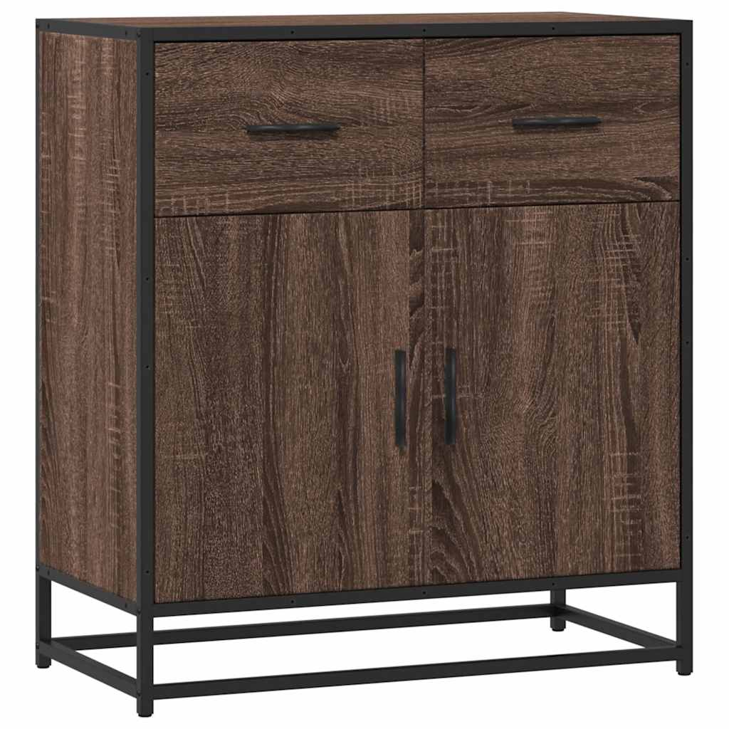 Συρταριέρα καφέ δρυς 68x35x76 cm Κατασκευασμένο ξύλο