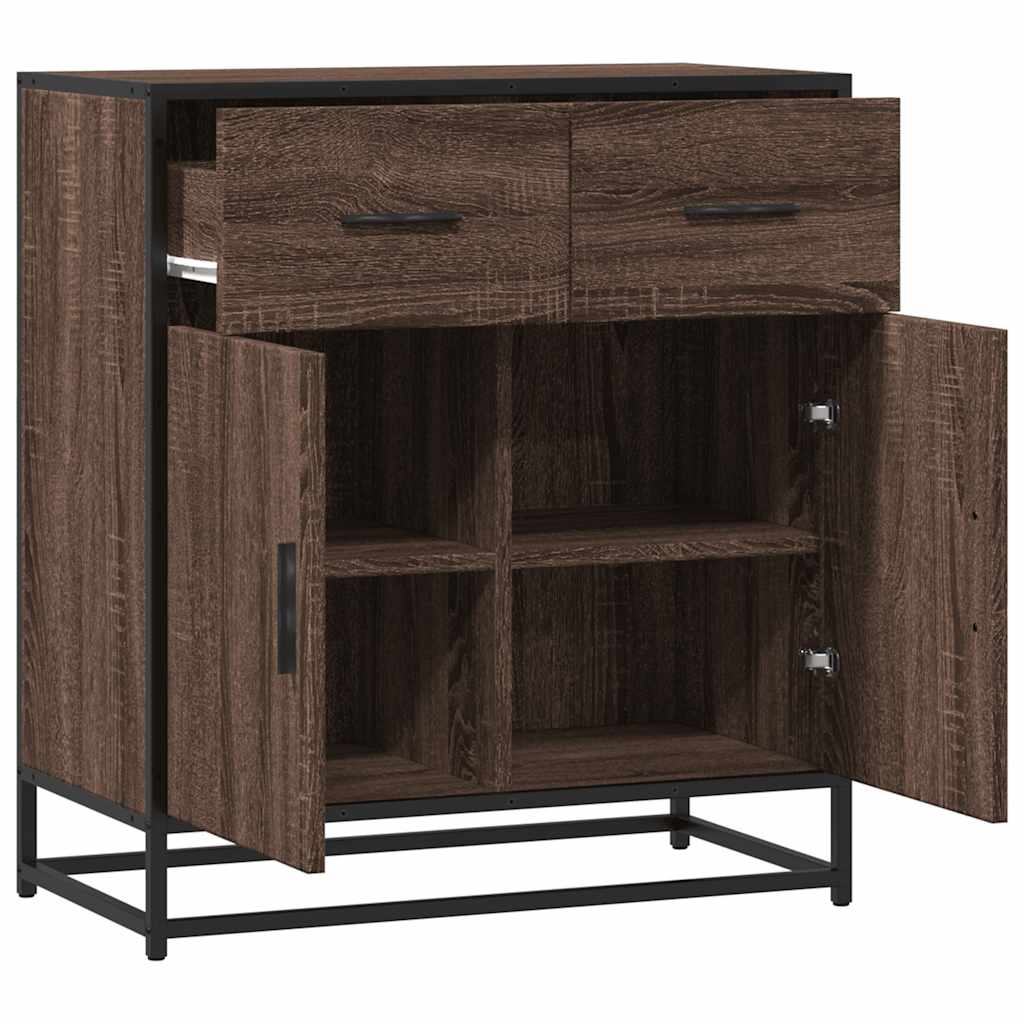 Συρταριέρα καφέ δρυς 68x35x76 cm Κατασκευασμένο ξύλο