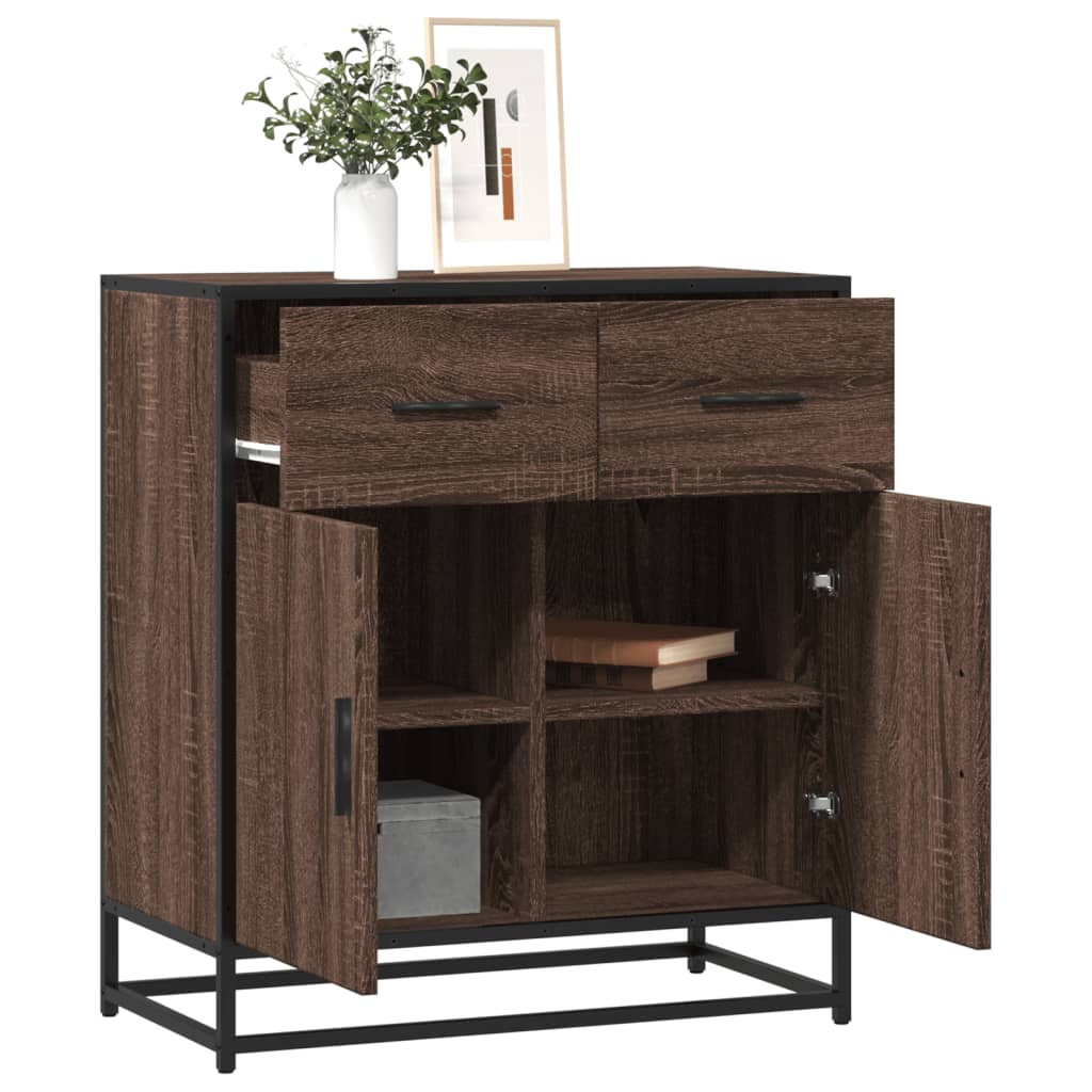 Συρταριέρα καφέ δρυς 68x35x76 cm Κατασκευασμένο ξύλο