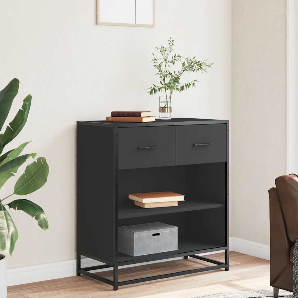 Συρταριέρα Μαύρο 68x35x76 cm Κατασκευασμένο ξύλο - Pakobazaar