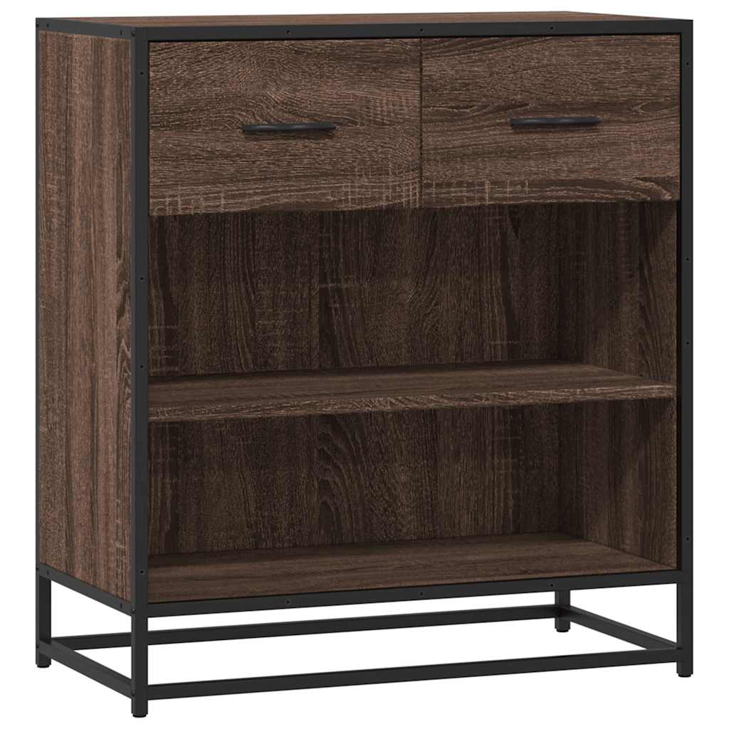 Συρταριέρα καφέ δρυς 68x35x76 cm Κατασκευασμένο ξύλο