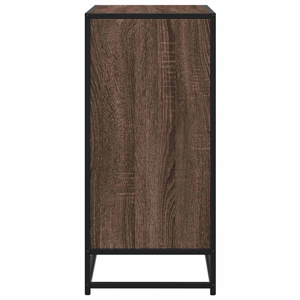 Συρταριέρα καφέ δρυς 68x35x76 cm Κατασκευασμένο ξύλο
