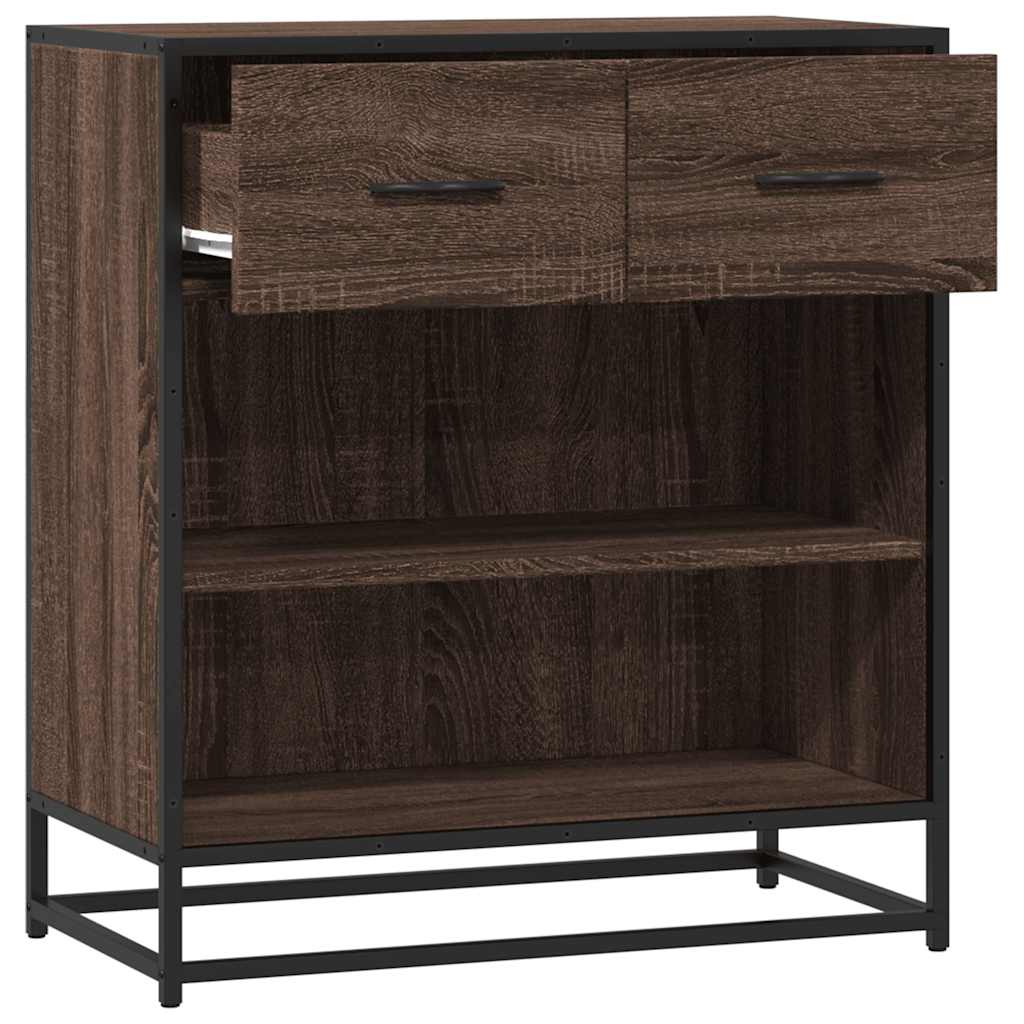 Συρταριέρα καφέ δρυς 68x35x76 cm Κατασκευασμένο ξύλο