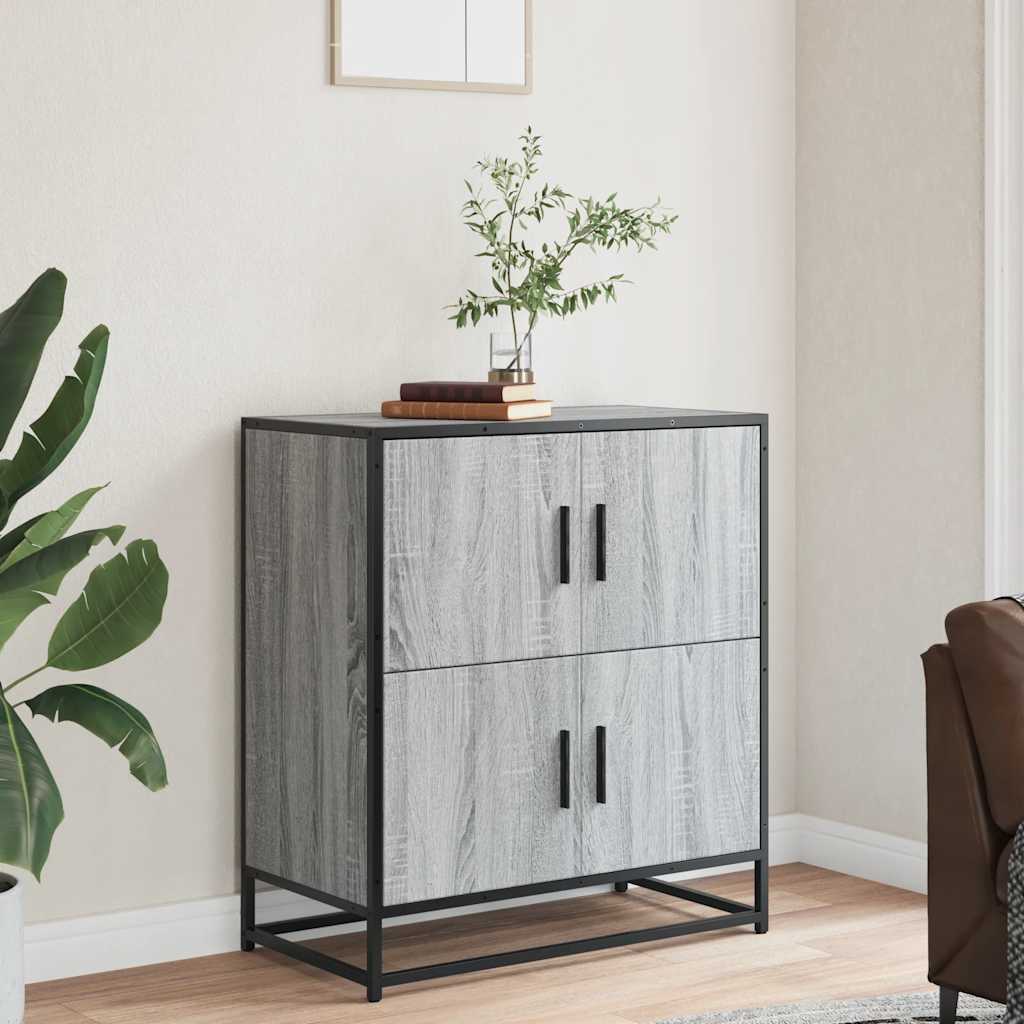 Συρταριέρα Γκρι sonoma 68x35x76 cm Ξύλινο μηχανουργικό ξύλο