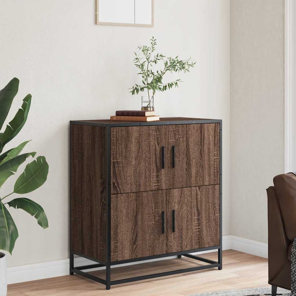 Συρταριέρα καφέ δρυς 68x35x76 cm Κατασκευασμένο ξύλο - Pakobazaar