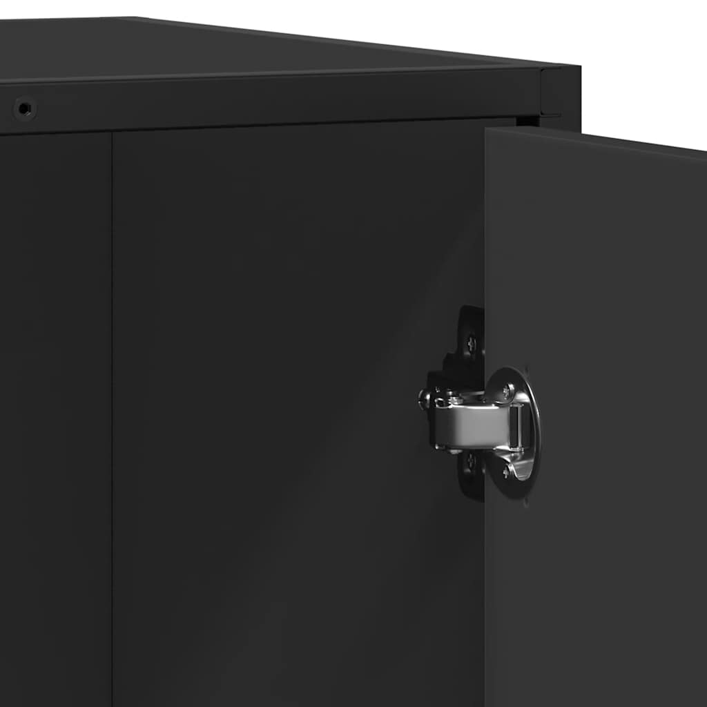 Μπουφές Μαύρος 62x35x76 εκ. από Επεξεργασμένο Ξύλο - Pakobazaar