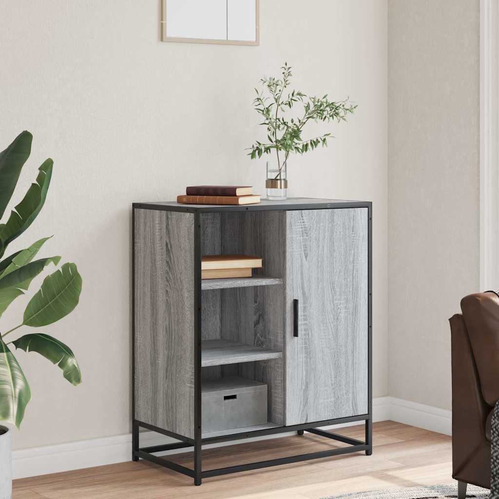 Sideboard Grey Sonoma 62x35x76 cm Ξύλινο μηχανουργικό ξύλο