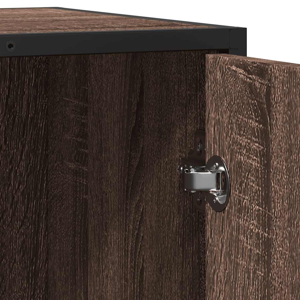 Sideboard καφέ δρυς 62x35x76 cm Ξύλο μηχανής