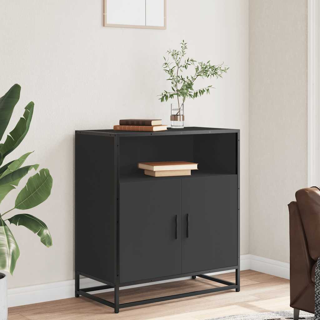 Συρταριέρα Μαύρο 68x35x76 cm Κατασκευασμένο ξύλο