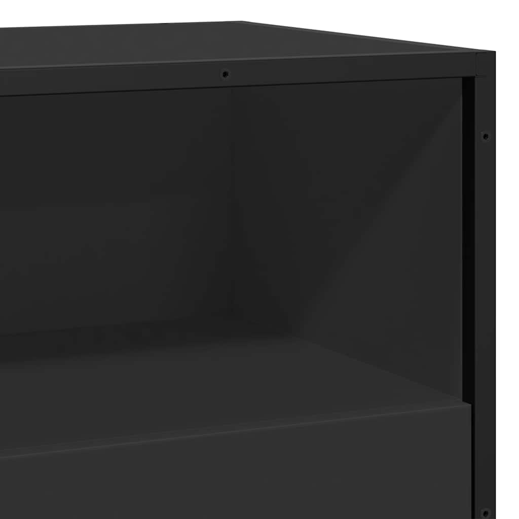Συρταριέρα Μαύρο 68x35x76 cm Κατασκευασμένο ξύλο