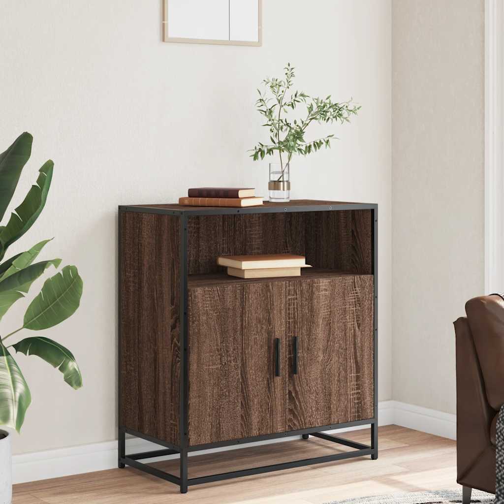 Συρταριέρα καφέ δρυς 68x35x76 cm Κατασκευασμένο ξύλο