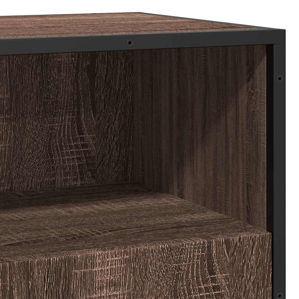 Συρταριέρα καφέ δρυς 68x35x76 cm Κατασκευασμένο ξύλο