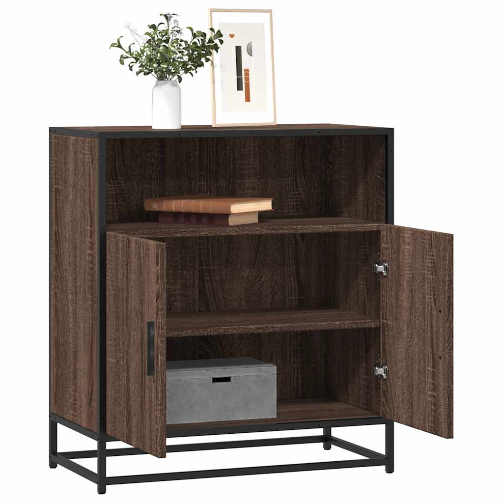 Συρταριέρα καφέ δρυς 68x35x76 cm Κατασκευασμένο ξύλο