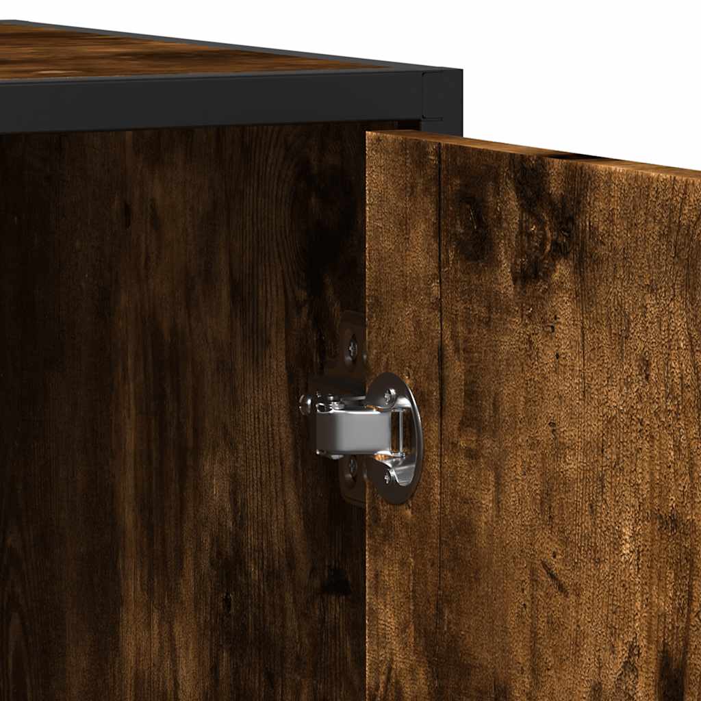 Sideboard Καπνιστή δρυς 94x35x76 cm Κατασκευασμένο ξύλο