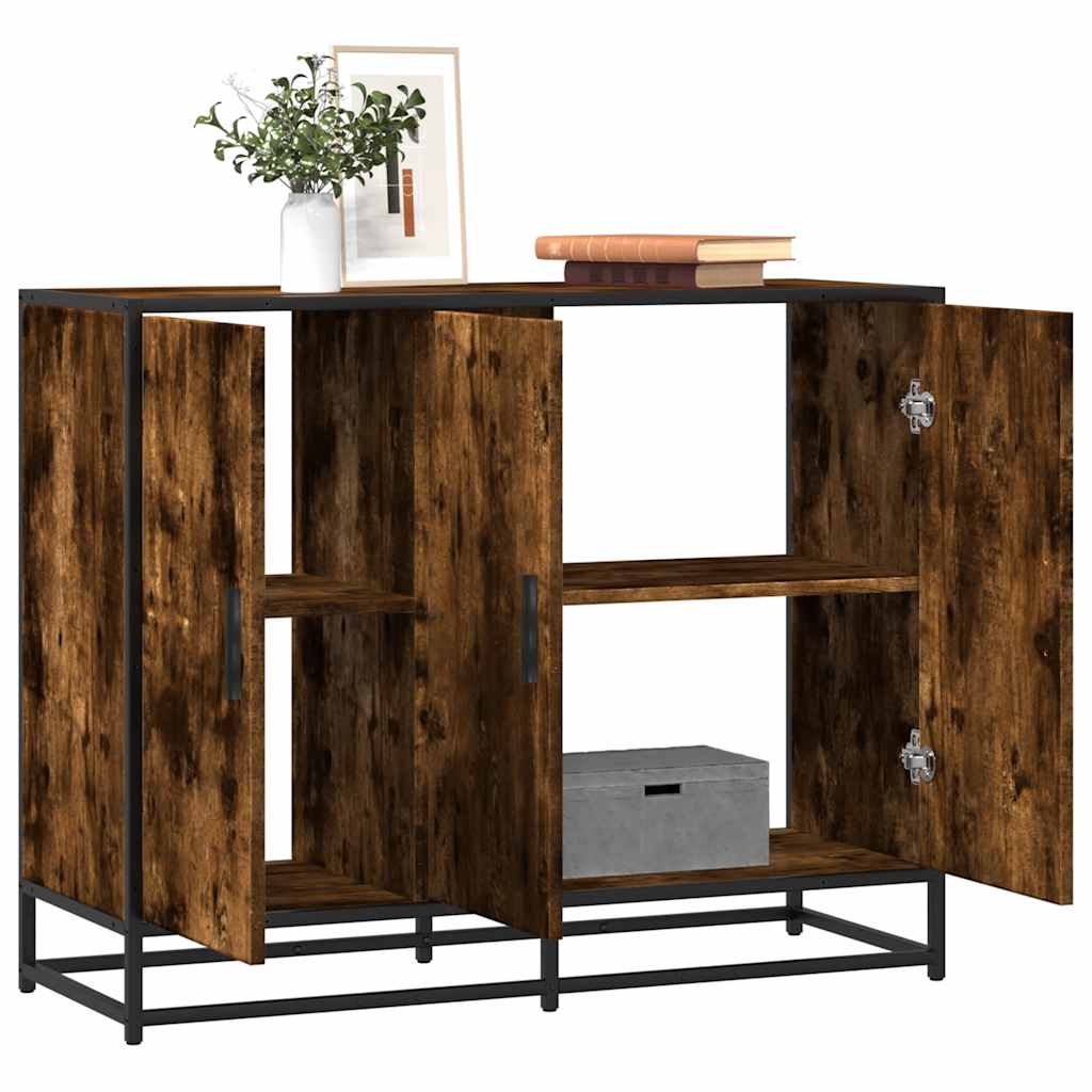 Sideboard Καπνιστή δρυς 94x35x76 cm Κατασκευασμένο ξύλο