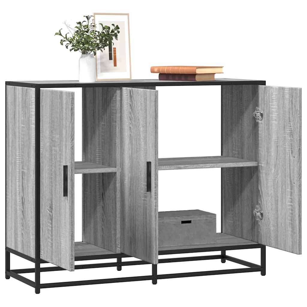 Sideboard Grey Sonoma 94x35x76 cm Ξύλινη κατασκευή