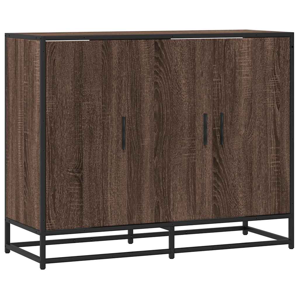 Sideboard καφέ δρυς 94x35x76 cm Κατασκευασμένο ξύλο - Pakobazaar