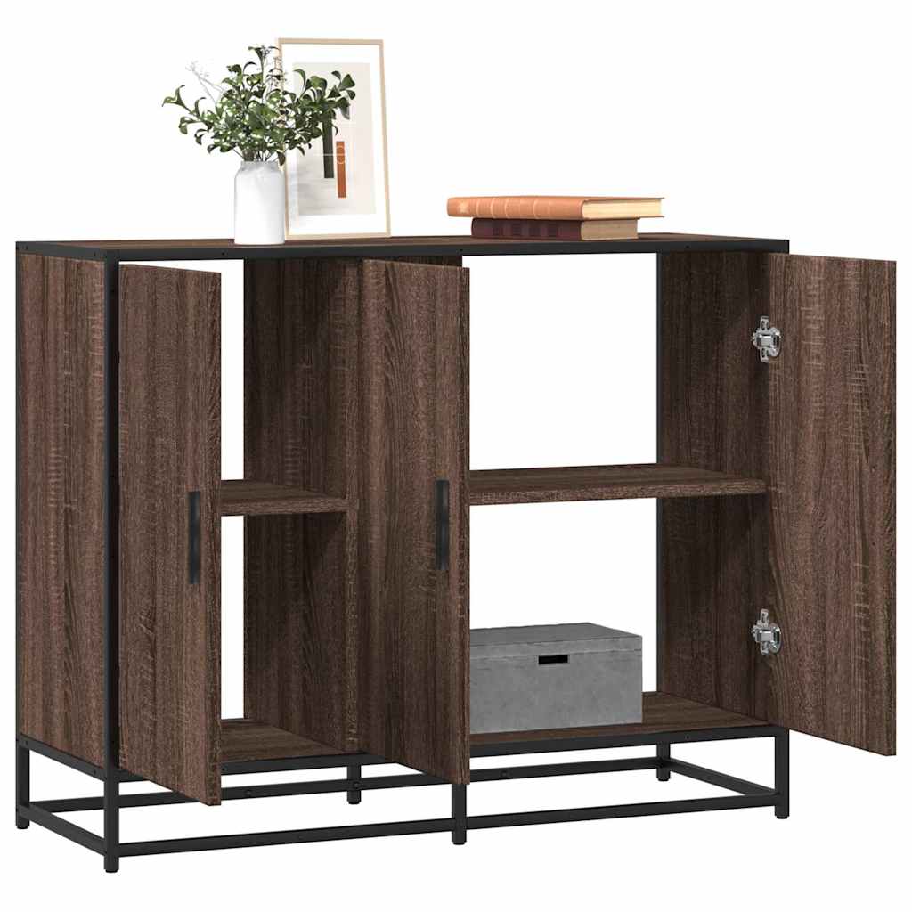 Sideboard καφέ δρυς 94x35x76 cm Κατασκευασμένο ξύλο - Pakobazaar
