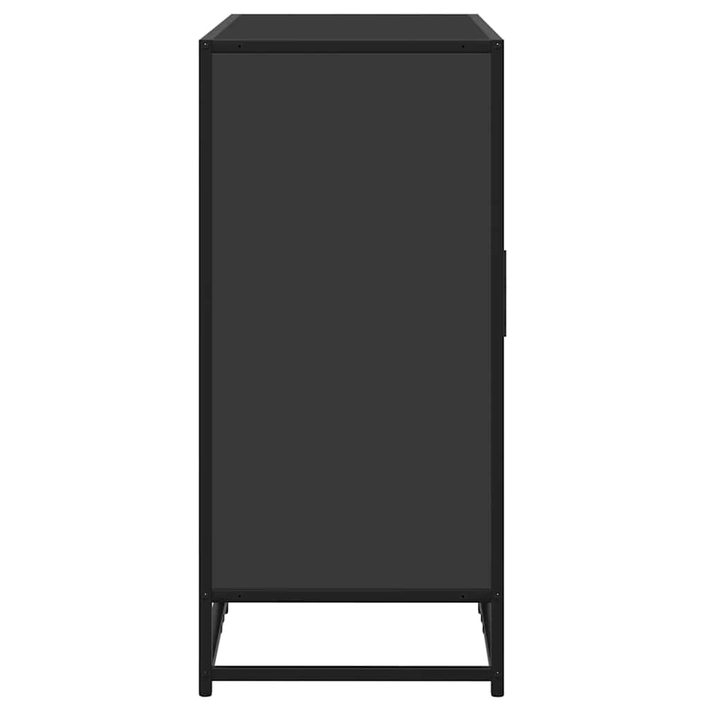 Μπουφές Μαύρος 92x35x76 εκ. από Επεξεργασμένο Ξύλο