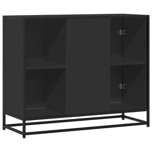 Μπουφές Μαύρος 92x35x76 εκ. από Επεξεργασμένο Ξύλο