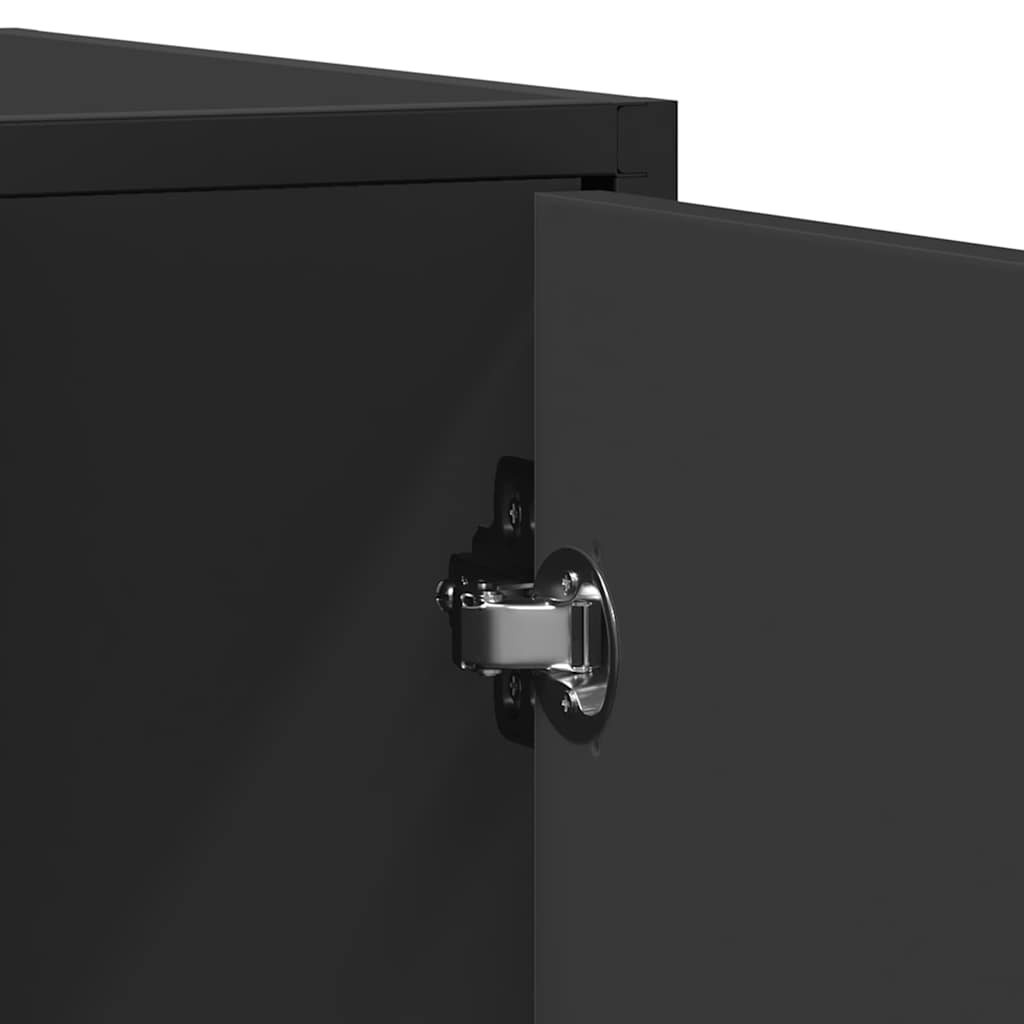 Μπουφές Μαύρος 92x35x76 εκ. από Επεξεργασμένο Ξύλο