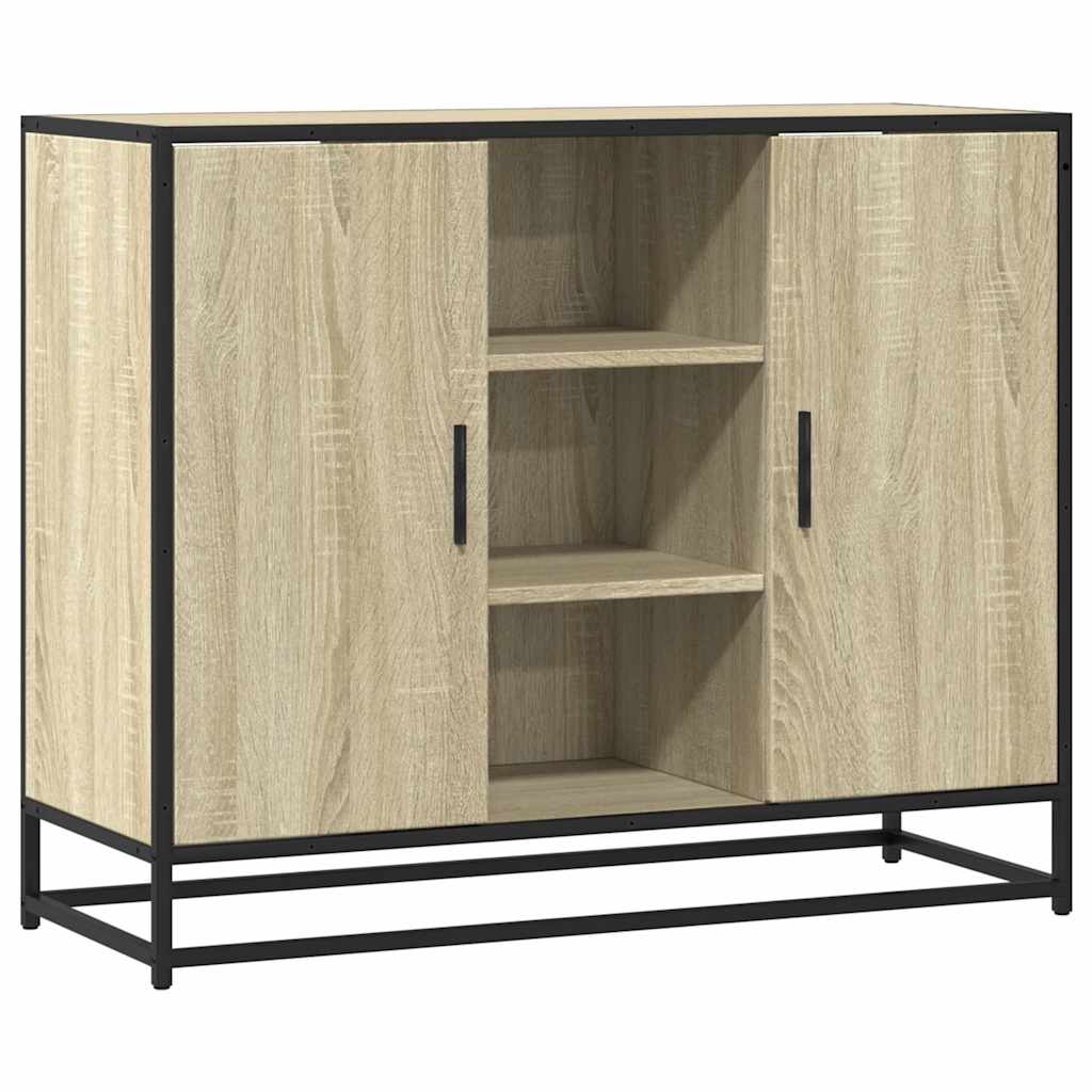 Sideboard Sonoma Oak 92x35x76 cm Κατασκευασμένο ξύλο - Pakobazaar