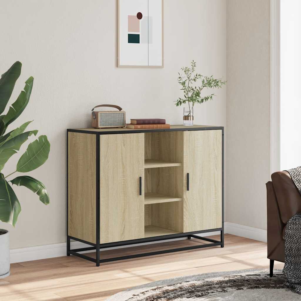 Sideboard Sonoma Oak 92x35x76 cm Κατασκευασμένο ξύλο - Pakobazaar