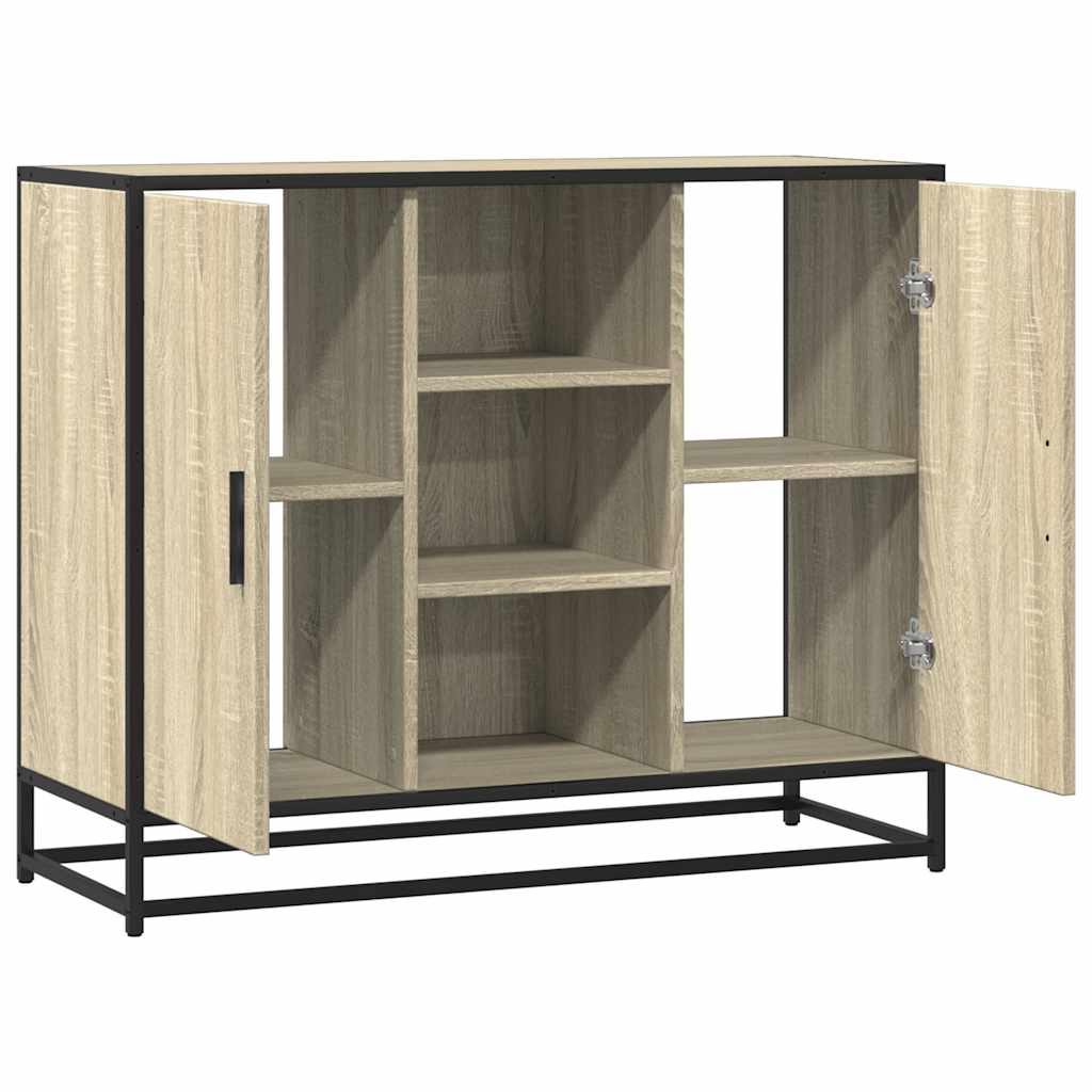 Sideboard Sonoma Oak 92x35x76 cm Κατασκευασμένο ξύλο - Pakobazaar