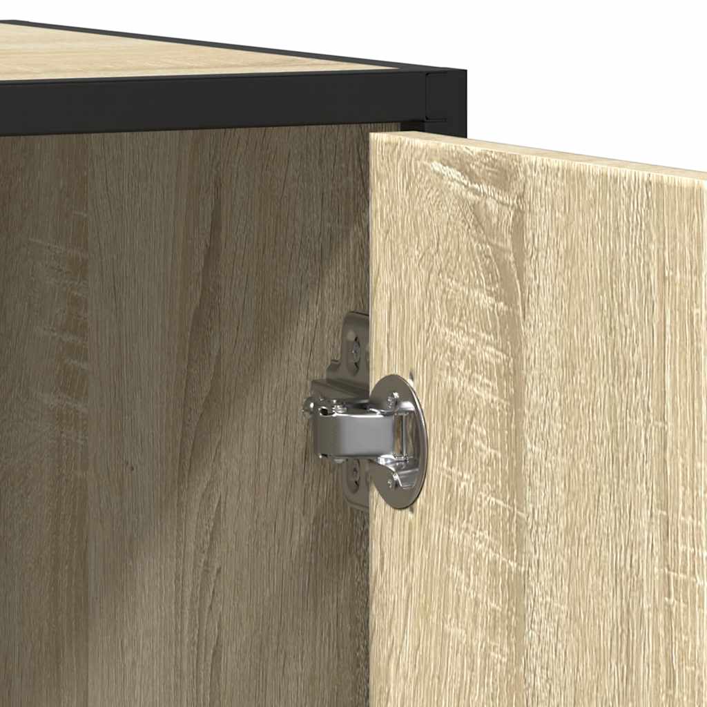 Sideboard Sonoma Oak 92x35x76 cm Κατασκευασμένο ξύλο - Pakobazaar
