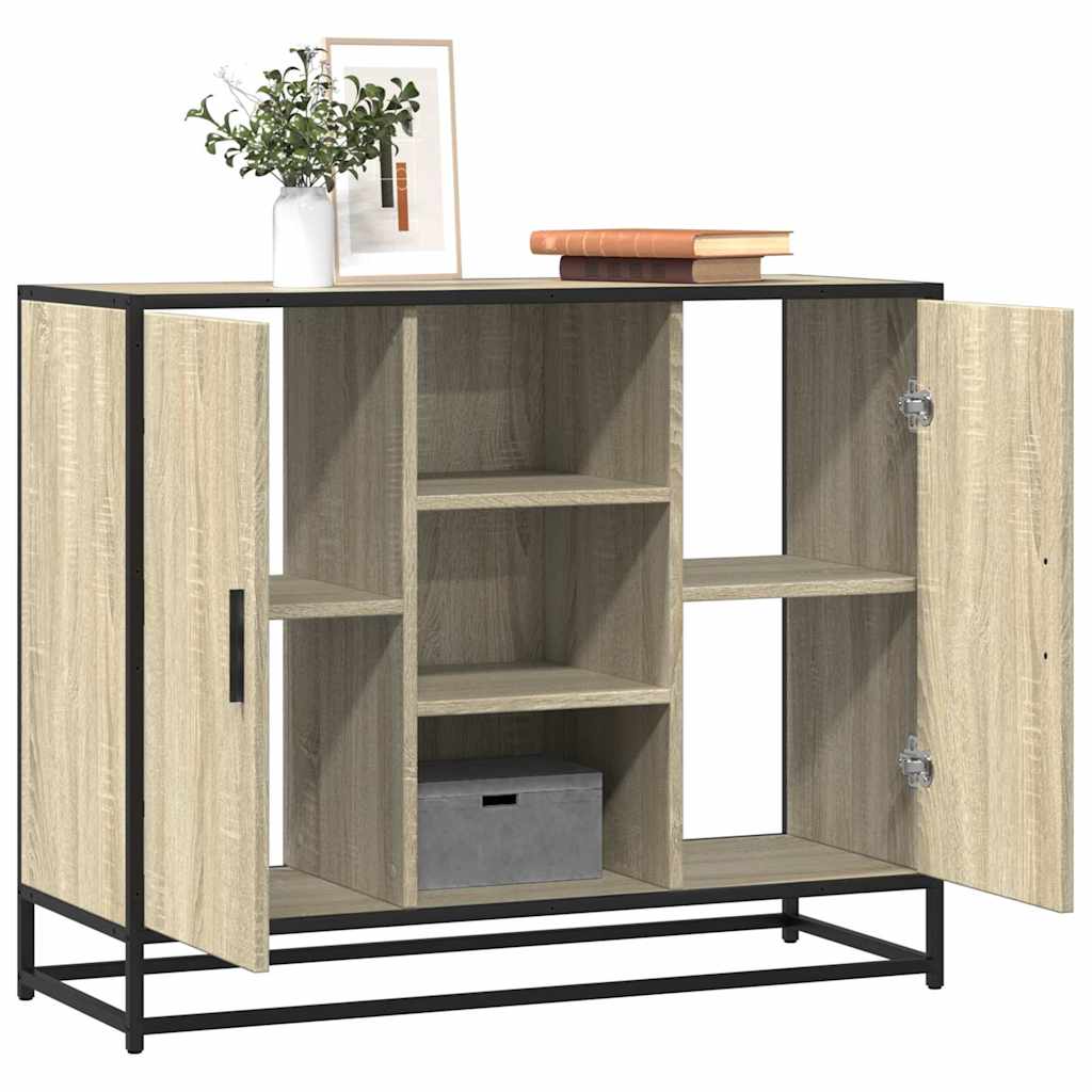 Sideboard Sonoma Oak 92x35x76 cm Κατασκευασμένο ξύλο - Pakobazaar