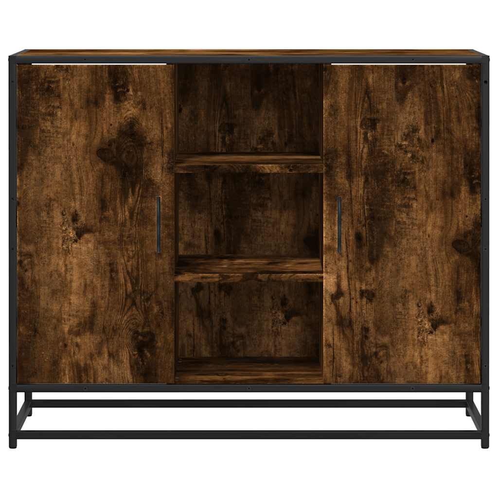 Sideboard Καπνιστή δρυς 92x35x76 cm Κατασκευασμένο ξύλο - Pakobazaar