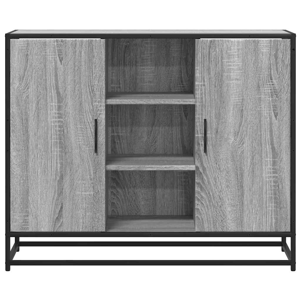 Sideboard Γκρι Sonoma 92x35x76 cm Ξύλινο μηχανουργικό ξύλο