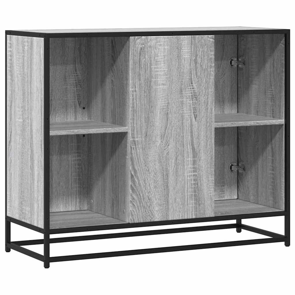 Sideboard Γκρι Sonoma 92x35x76 cm Ξύλινο μηχανουργικό ξύλο