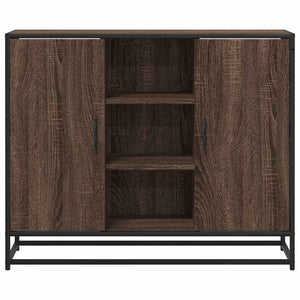 Sideboard καφέ δρυς 92x35x76 cm Ξύλινο μηχανουργικό ξύλο