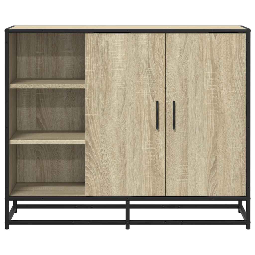 Sideboard Sonoma Oak 92x35x76 cm Κατασκευασμένο ξύλο - Pakobazaar