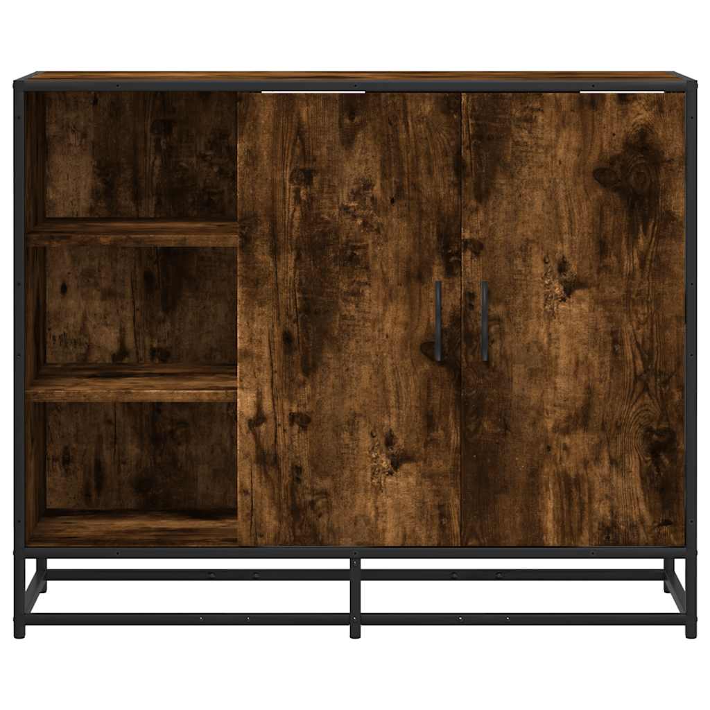 Sideboard Καπνιστή δρυς 92x35x76 cm Κατασκευασμένο ξύλο - Pakobazaar