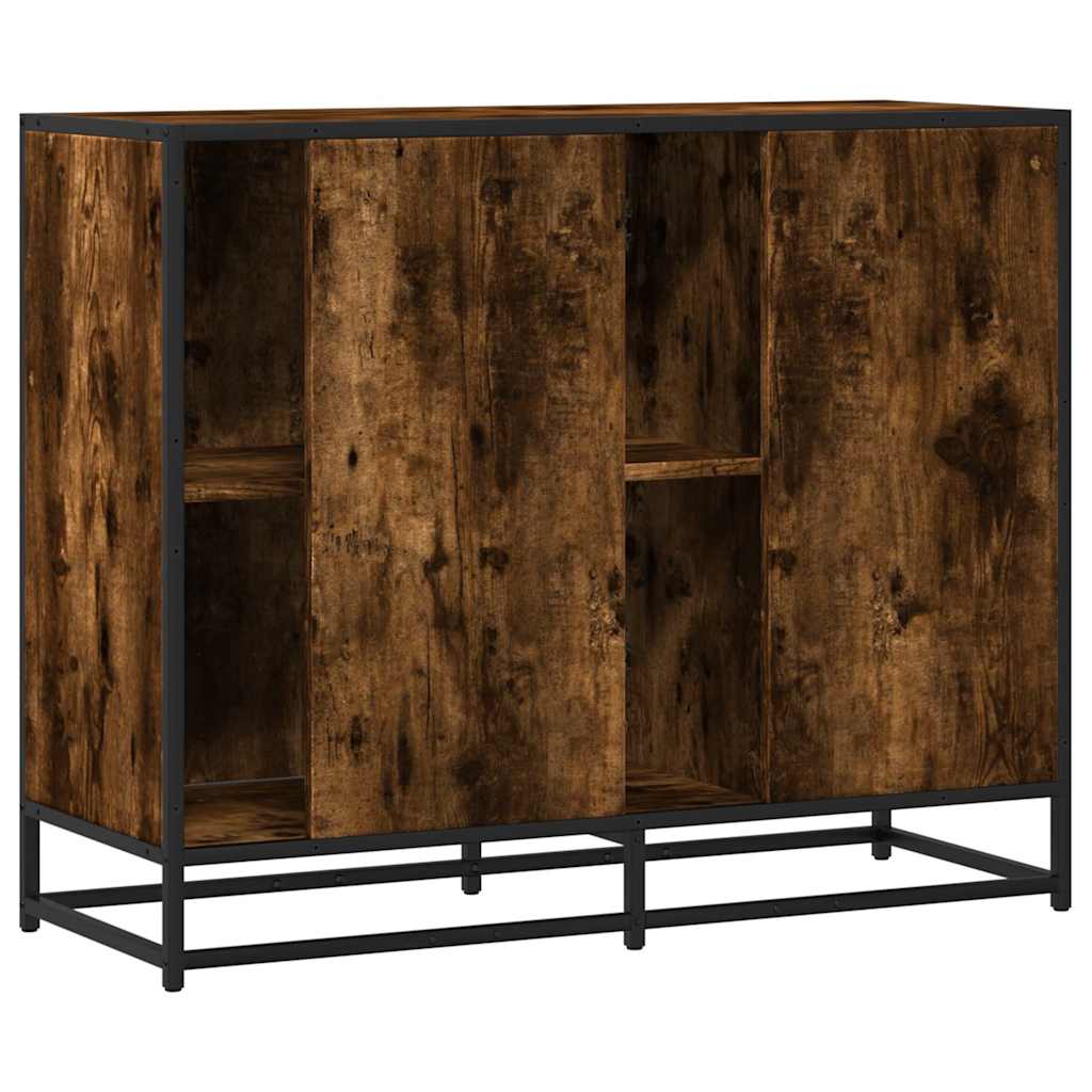 Sideboard Καπνιστή δρυς 92x35x76 cm Κατασκευασμένο ξύλο - Pakobazaar
