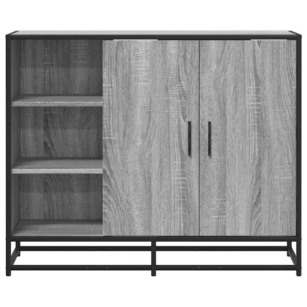 Sideboard Γκρι Sonoma 92x35x76 cm Ξύλινο μηχανουργικό ξύλο - Pakobazaar